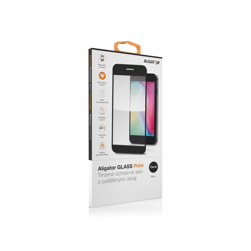 Aligator sklo GLASS PRINT Samsung A26 (5G) čierna
