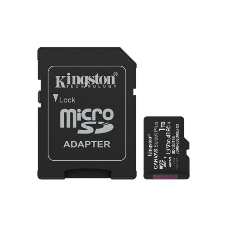 1TB microSDXC Kingston U3 150MB/s + adaptér