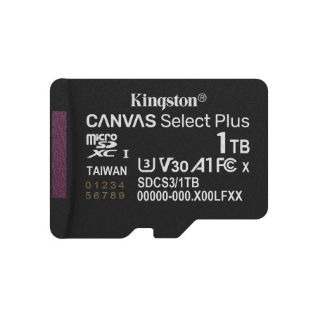 1TB microSDXC Kingston U3 150MB/s bez adaptéra