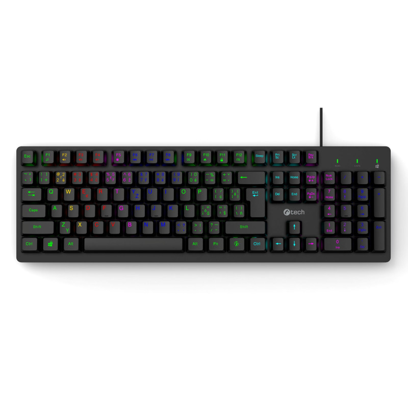 Herná klávesnica C-TECH Riven (GKB-16), RGB, USB