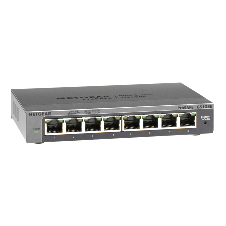NETGEAR 8PT GIGABIT PLUS SWITCH, GS108e