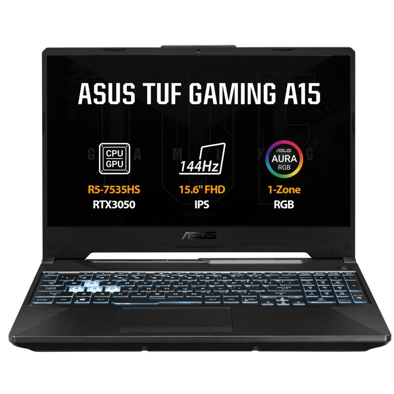 ASUS TUF Gaming A15/FA506NC-HN039/R5-7535HS/15,6''/FHD/16GB/1TB/RTX 3050/bez OS/Black/2R