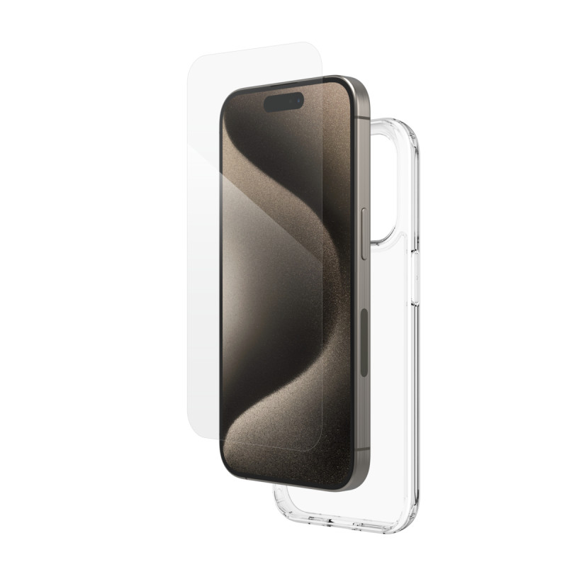 ZAGG Invisible Shield Ochranné sklo Elite 360 Bundle iPhone 15 Pro - priehľadný