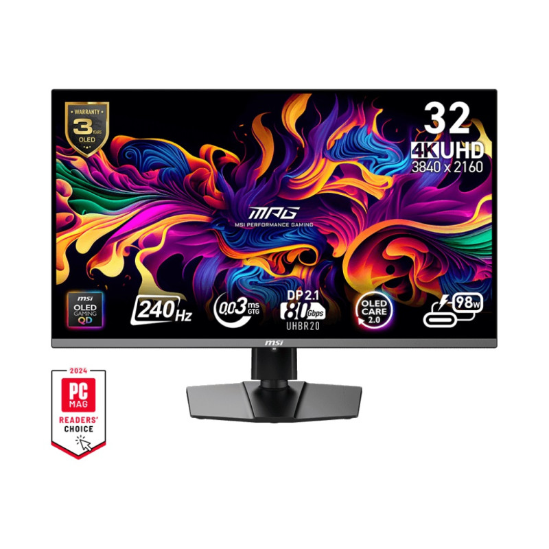 MSI MPG/322URX/31,5''/QD-OLED/4K UHD/240Hz/0,03ms/Čierna/3R