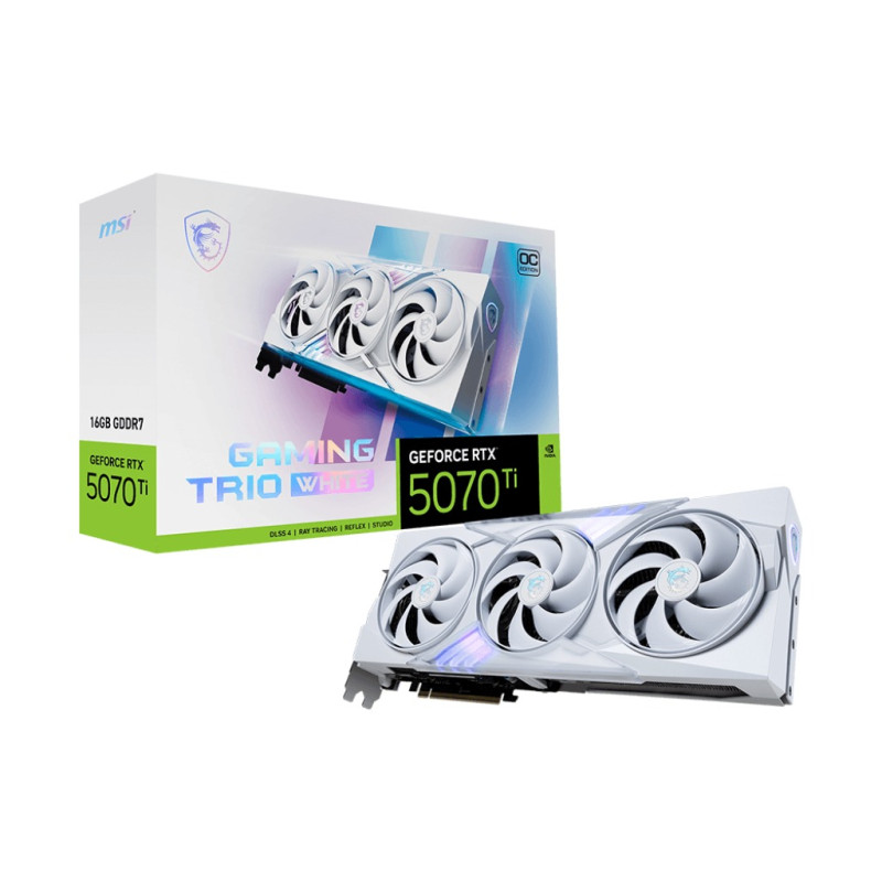 MSI GeForce RTX 5070 Ti TRIO WHITE/Gaming/OC/16GB/GDDR7