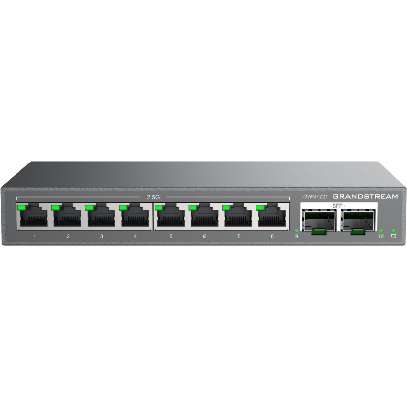 Grandstream GWN7721 L2 Lite managed switch, 8x 2.5GbE RJ45, 2x 10G SFP+