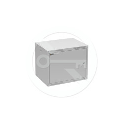 Rozvádzač nástenný GrandN Duo 9U 450mm, dvere plech, RAL7035, GrandND-9U-645-21-G