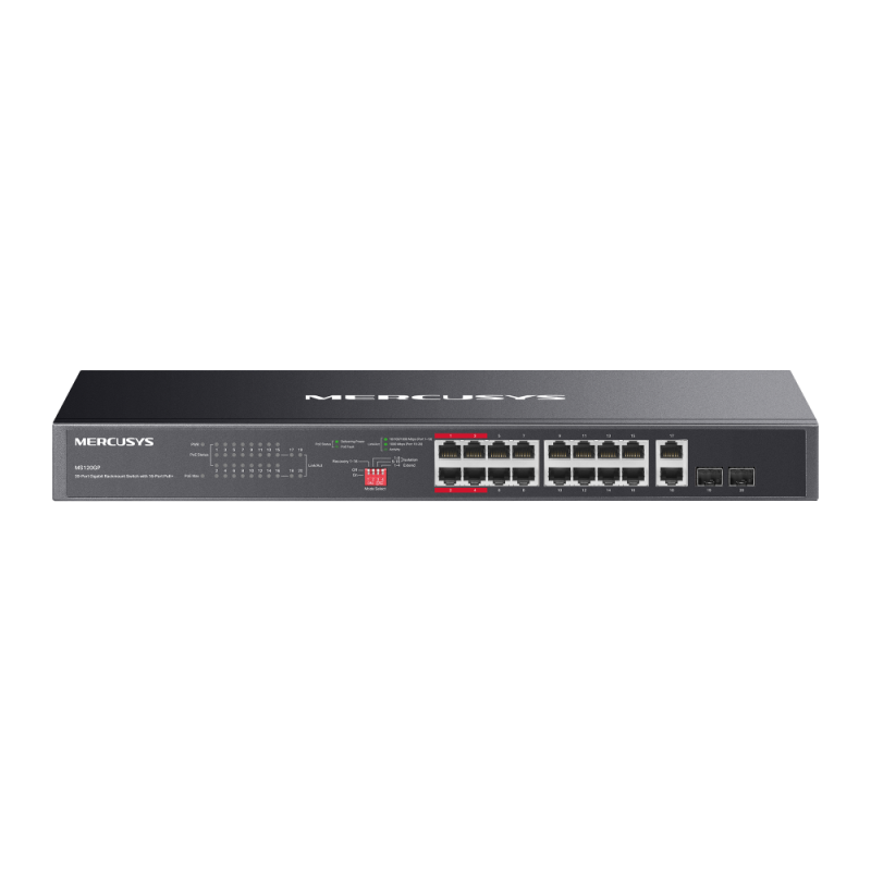 Mercusys MS120GP 20xGb desktop switch(16xPOE+)