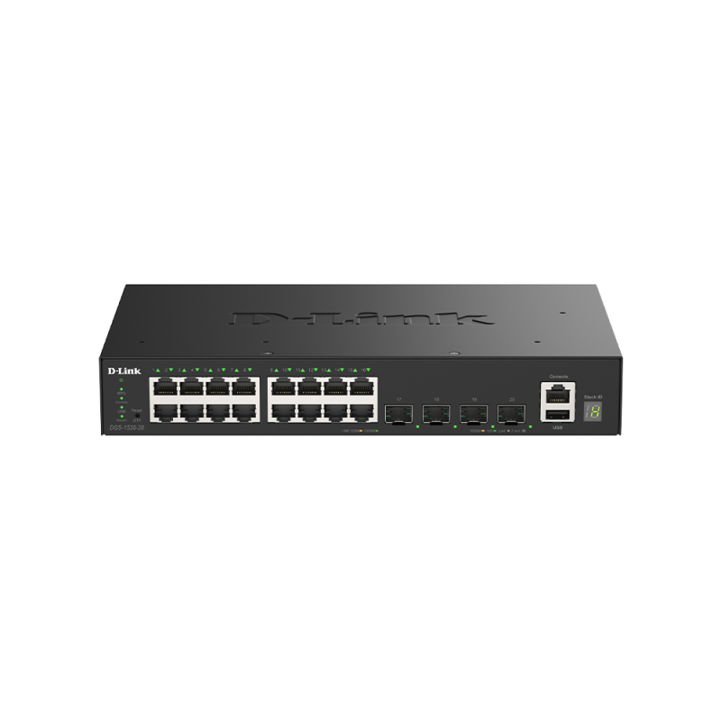 D-Link DGS-1530-20/E 16 Portov GE + 4 Porty 10G SFP+ Smart Managed Switch