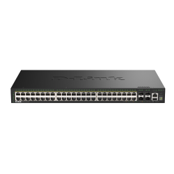 D-Link DGS-1530-52P/E 48 Portov GE PoE(30W) + 4 Porty 10G SFP+ Smart Managed Switch, 370W