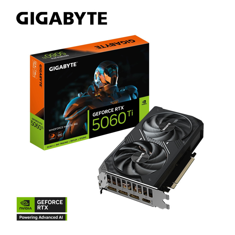 GIGABYTE RTX™ 5060 Ti WINDFORCE MAX OC 16G