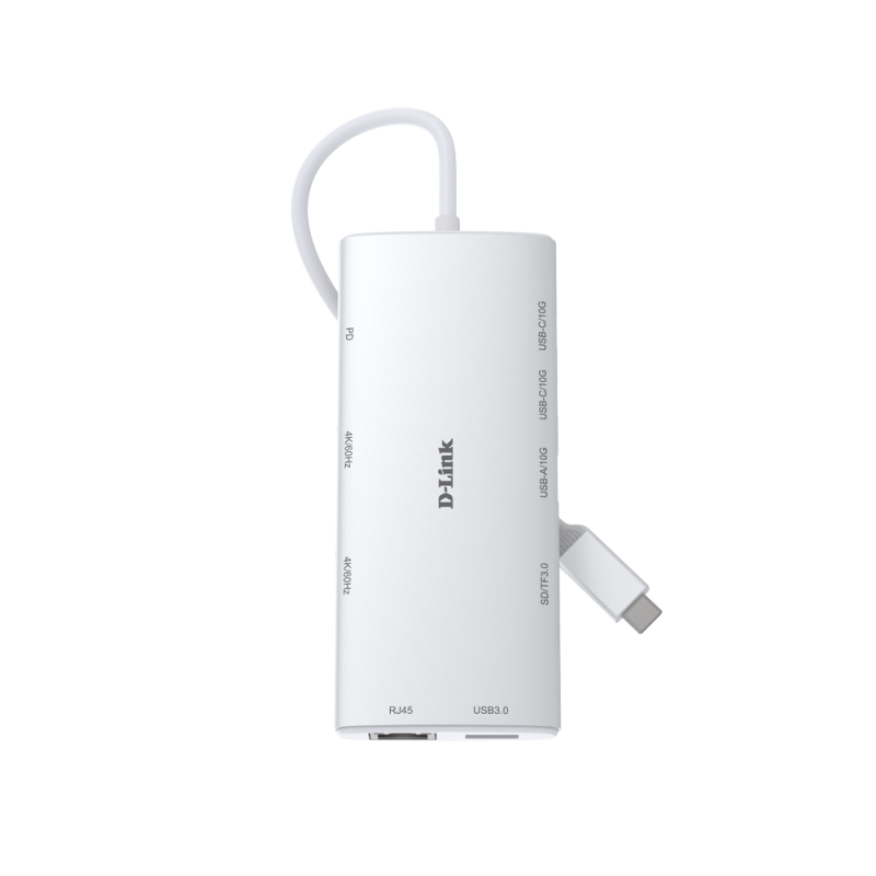 D-Link 10-in-1 USB-C Hub with HDMI x2 / USB-C x2, USB A x2 / Ethernet/Card Reader/Power Delivery