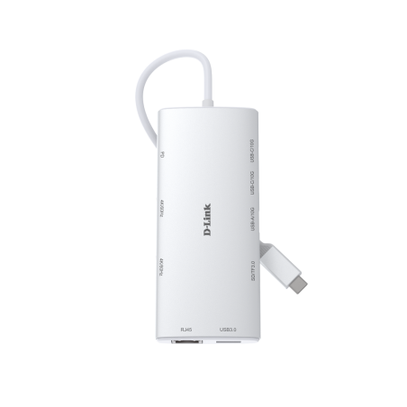 D-Link 10-in-1 USB-C Hub with HDMI x2 / USB-C x2, USB A x2 / Ethernet/Card Reader/Power Delivery
