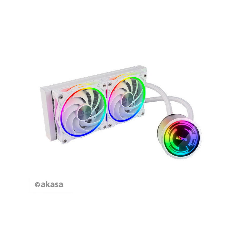 AKASA chladič CPU vodný - SOHO 240 biely ARGB 1700