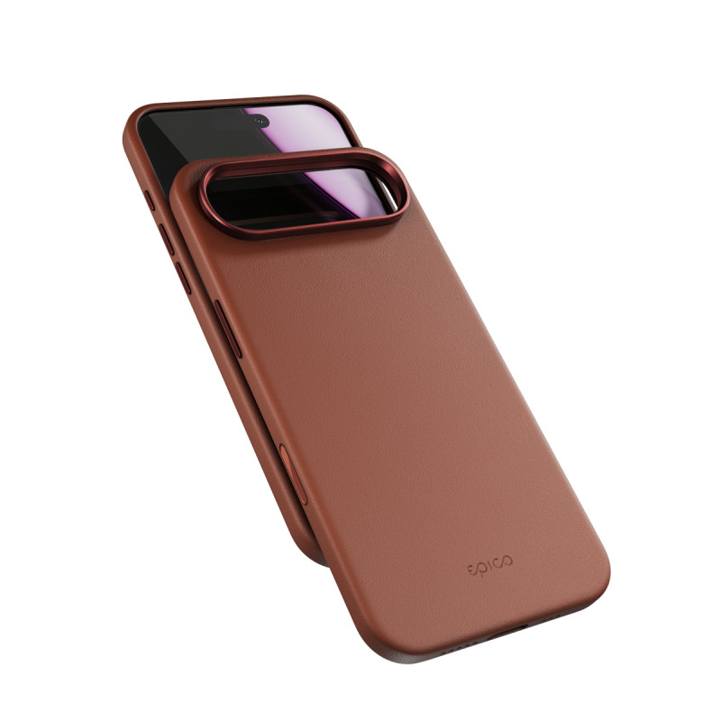 Epico Leather Mag+ Case iPhone 17 Air - hnedá