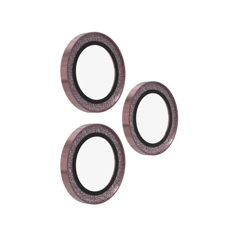 ZAGG Ochranná šošovka pre Apple iPhone 17 Pro/Pro Max/16 Pro/Pro Max/15 Pro/Pro Max - ružová trblietka