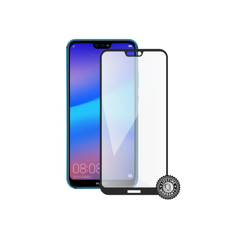 Screenshield HUAWEI P20 Lite Tempered Glass protection (full COVER black)