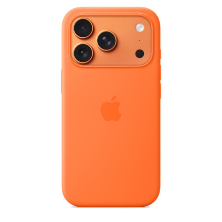 iPhone 17 Pre Silicone Case with MS – Orange