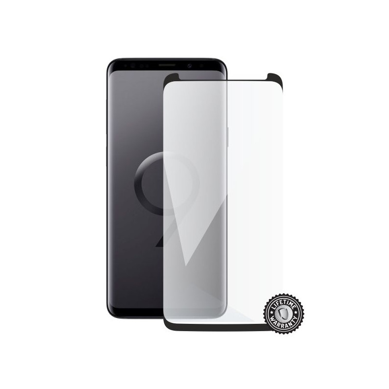 Screenshield SAMSUNG G965 Galaxy S9 Plus Tempered Glass Protection (black - CASE FRIENDLY)