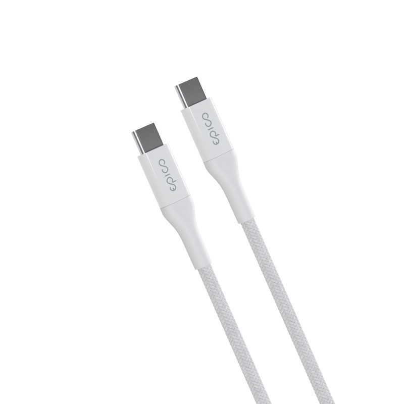Epico Braided PD Cable 2m USB-C to USB-C - biela