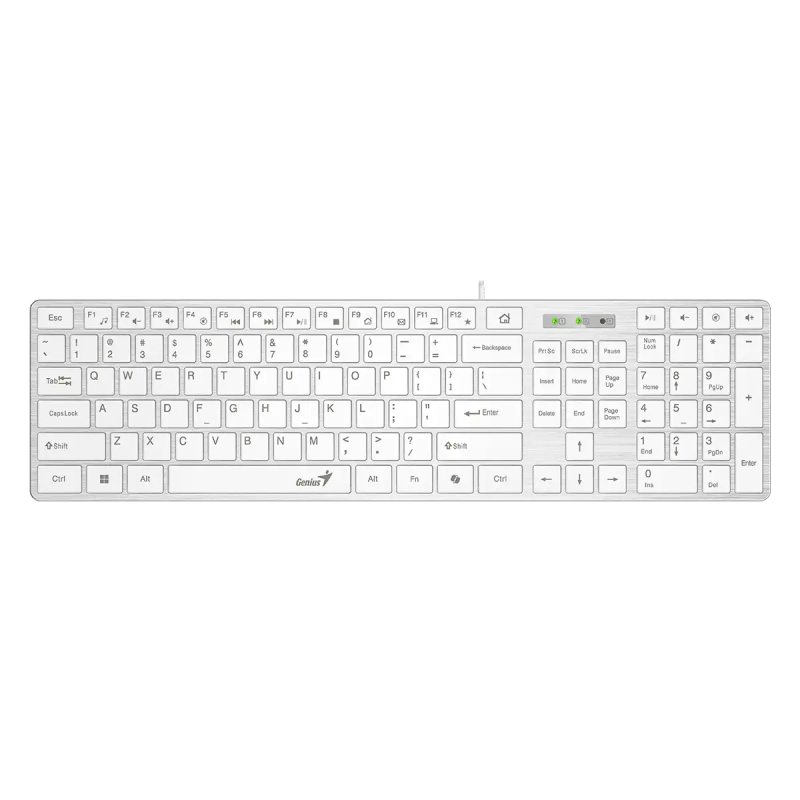 GENIUS Slimstar 126 klávesnica + Copilot biela