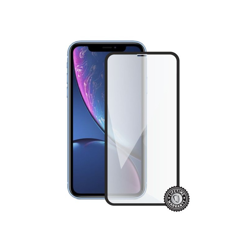 Screenshield APPLE iPhone Xr Tempered Glass protection (full COVER black)