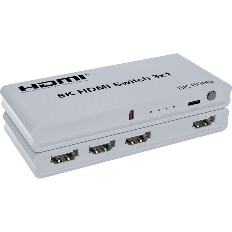 PremiumCord HDMI switch 3:1 s diaľkovým ovládačom