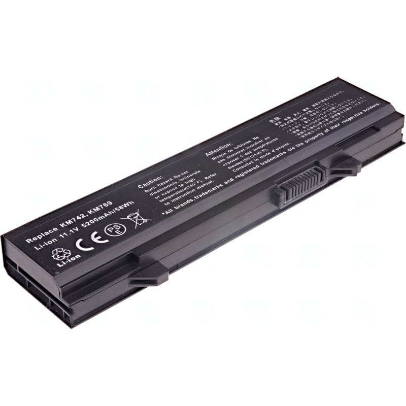 Batéria T6 Power pre Dell Latitude E5400, E5410, E5500, E5510, 5200mAh, 58Wh, 6cell