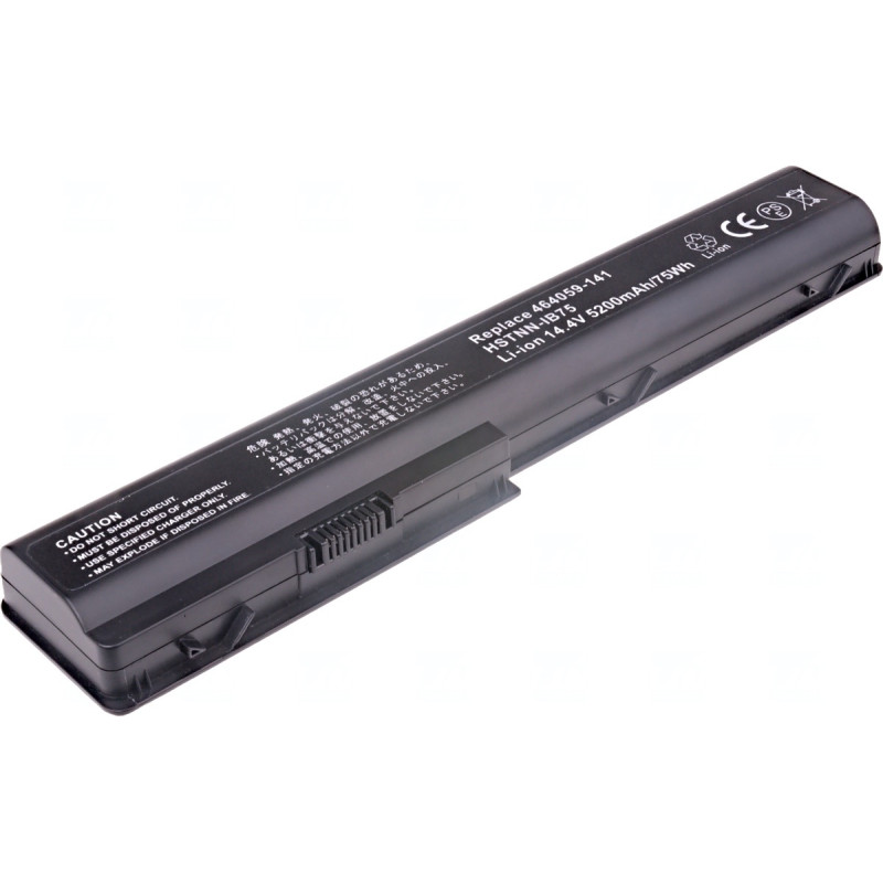 Batéria T6 Power pre HP Pavilion dv7-1000, dv7-2000, dv7-3000, dv8-1000 série, 5200mAh, 75Wh, 8cell