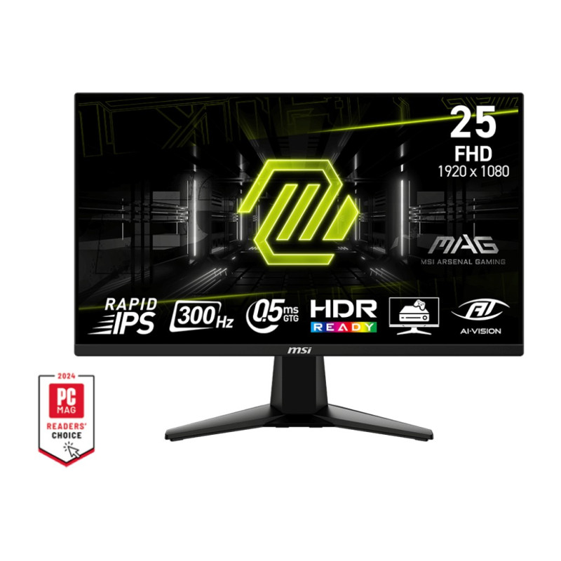 MSI MAG/255XF/24,5''/IPS/1980x1080/300Hz/0,5ms/Čierna/3R