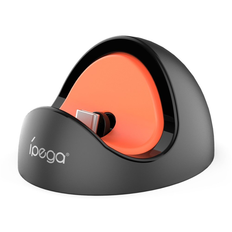 iPega SW2041 Mini Nabíjací Dok pre Nintendo Switch Lite/Nintendo Switch/Nintendo Switch 2 Black/Red