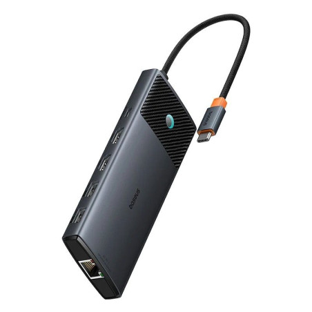 Baseus Metal Gleam II Series 10v1 USB-C HUB Dokovacia Stanica Cosmic Black