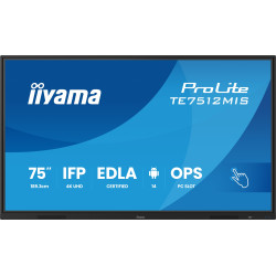 75'' iiyama TE7512MIS-B4AG: IPS, 4K, 40P, USB-C