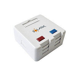 Zásuvka modulárna Solarix pre 2 keystony na omietku biela SXMO-2-0-WH