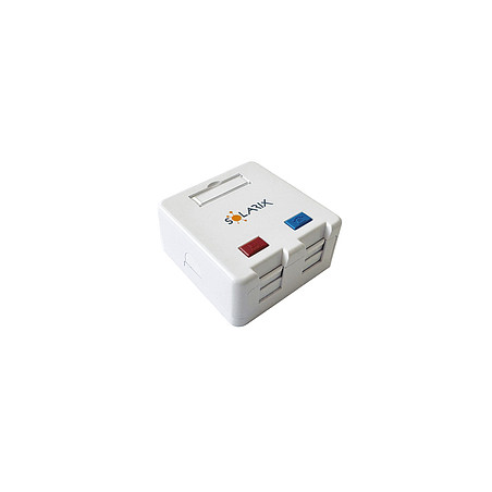 Zásuvka modulárna Solarix pre 2 keystony na omietku biela SXMO-2-0-WH
