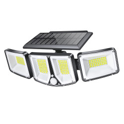 Vonkajšie solárne LED svetlo s pohybovým senzorom VIKING S180/1200lm/2200mAh/3 režimy/IP65