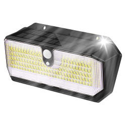 Vonkajšie solárne LED svetlo s pohybovým senzorom VIKING S282/2600lm/2200mAh/3 režimy/IP65