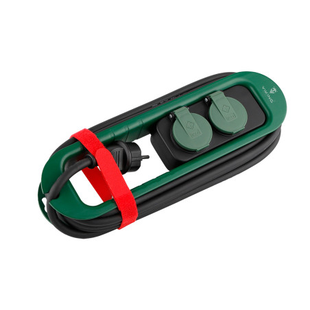 Predlžovací kábel so zásuvkami Viking R247/Output: 2xAC/IP44/vonkajšie použitie/4,7m kábel