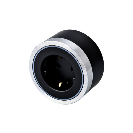 Zásuvkový modul Viking A40SB, strieborno-čierna/výstupy - 1xAC/výkon až 2500W/230V,16A,50Hz/Zásuvka typ