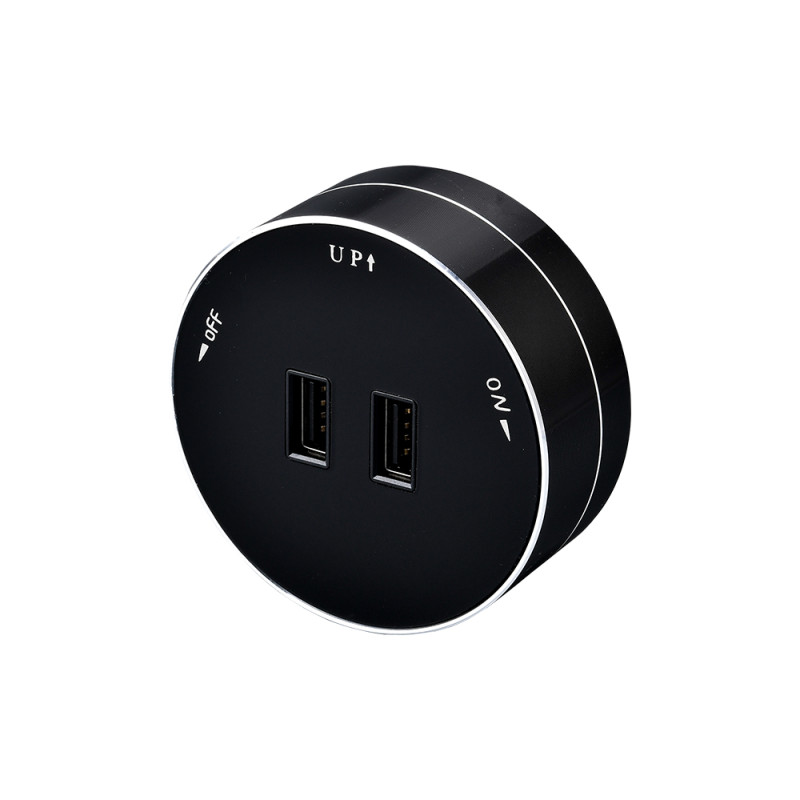 Zásuvkový modul Viking A50B, čierna/výstupy - 1xUSB-A/výkon až 2500W/230V,16A,50Hz