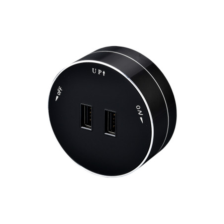 Zásuvkový modul Viking A50B, čierna/výstupy - 1xUSB-A/výkon až 2500W/230V,16A,50Hz