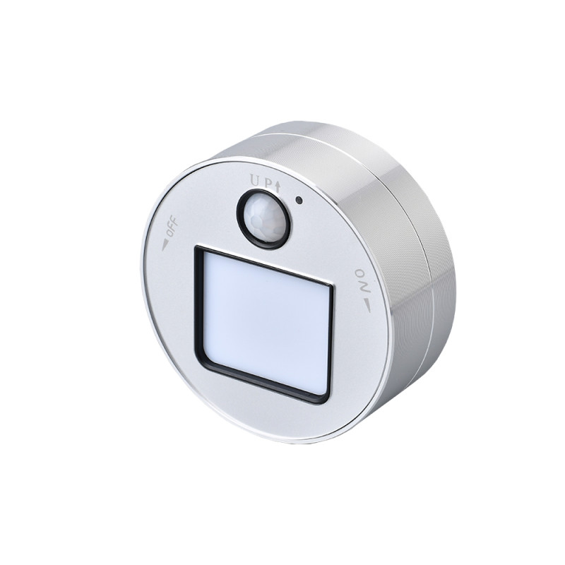 Zásuvkový modul Viking A20S, strieborná / LED svetlo 3W / Pohybový senzor / 230V, 16A, 50Hz