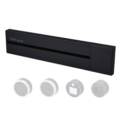 Zásuvková lišta - povrchová Viking LP40B/230V,50Hz/40cm dĺžka/čierna/až 5modulov/IP20/hliník/povrchová