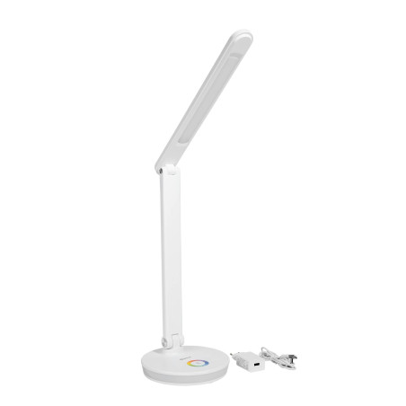 Platinet PDL400RGBW stolná LED lampa 12W stmievateľná, dotykové ovládanie, USB port, biela