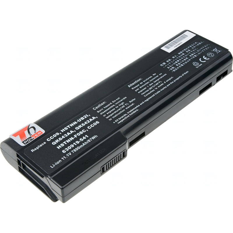 Batéria T6 Power pre HP ProBook 6360b, 6460b, 6470b, 6560b, 6570b, 8460, 8470, 7800mAh, 87Wh, 9cell