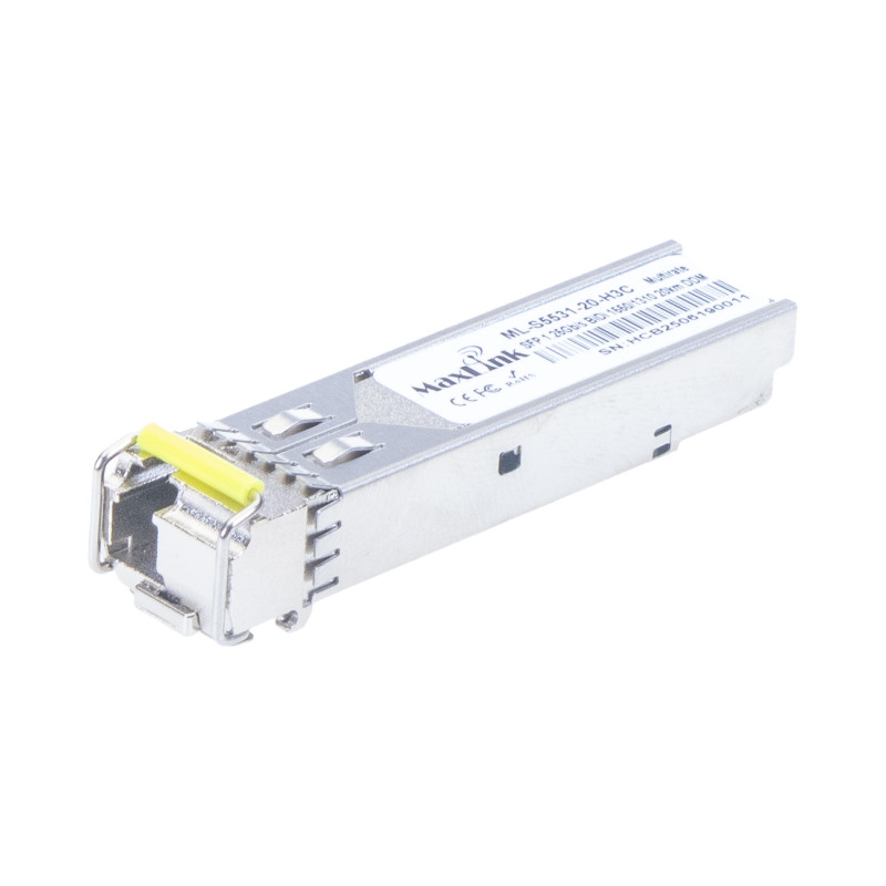 MaxLink 1.25G SFP optický modul HP, WDM(BiDi), SM, Tx 1550/Rx1310nm, 20km, 1xLC konektor, DDM, H3C