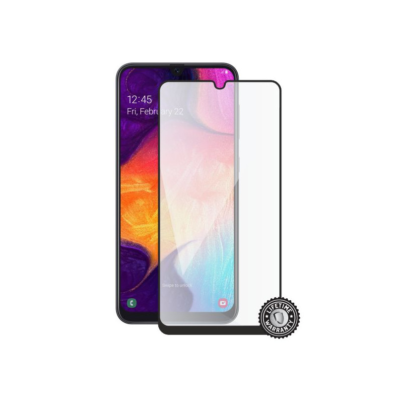 Screenshield SAMSUNG A505 Galaxy A50 Tempered Glass protection (full COVER black)