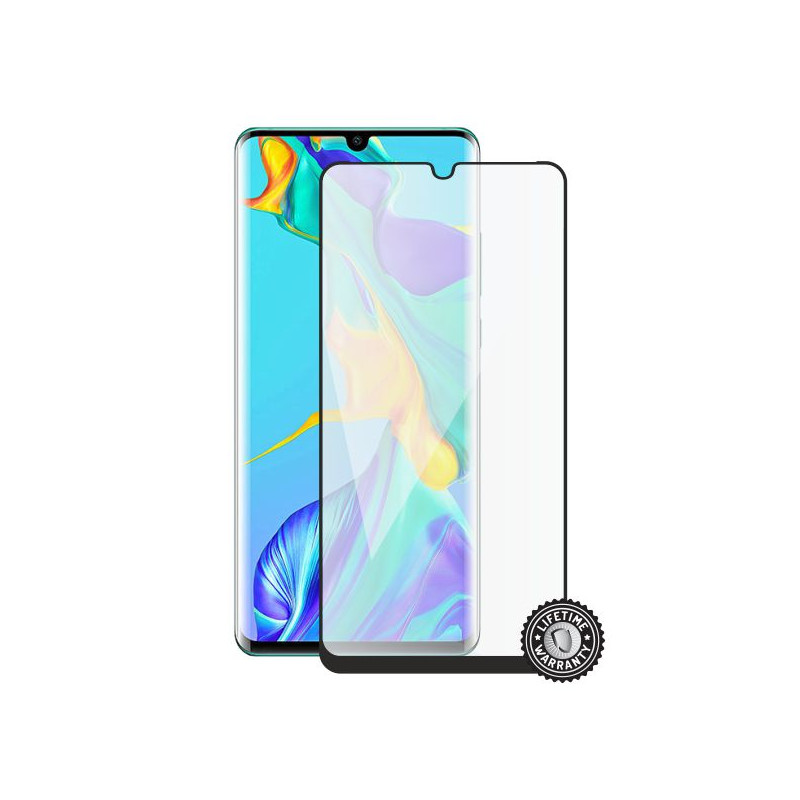 Screenshield HUAWEI P30 Pro Tempered Glass protection (black - CASE FRIENDLY)