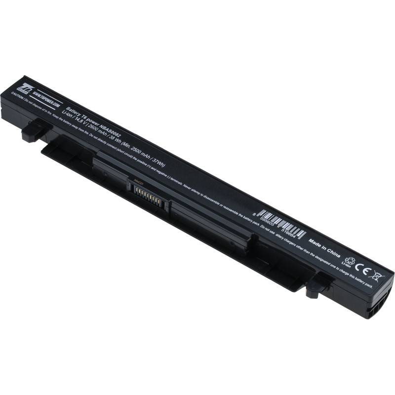 Batéria T6 Power pre Asus X450, X550, X552, A450, A550, F450, F550, F552, R510, 2600mAh, 38Wh, 4cell