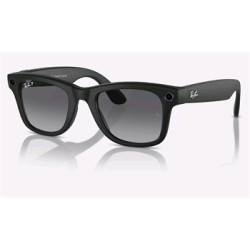 Meta Ray-Ban Wayfarer, AI okuliare, Matte Black, Polarized Gradient Graphite Large size